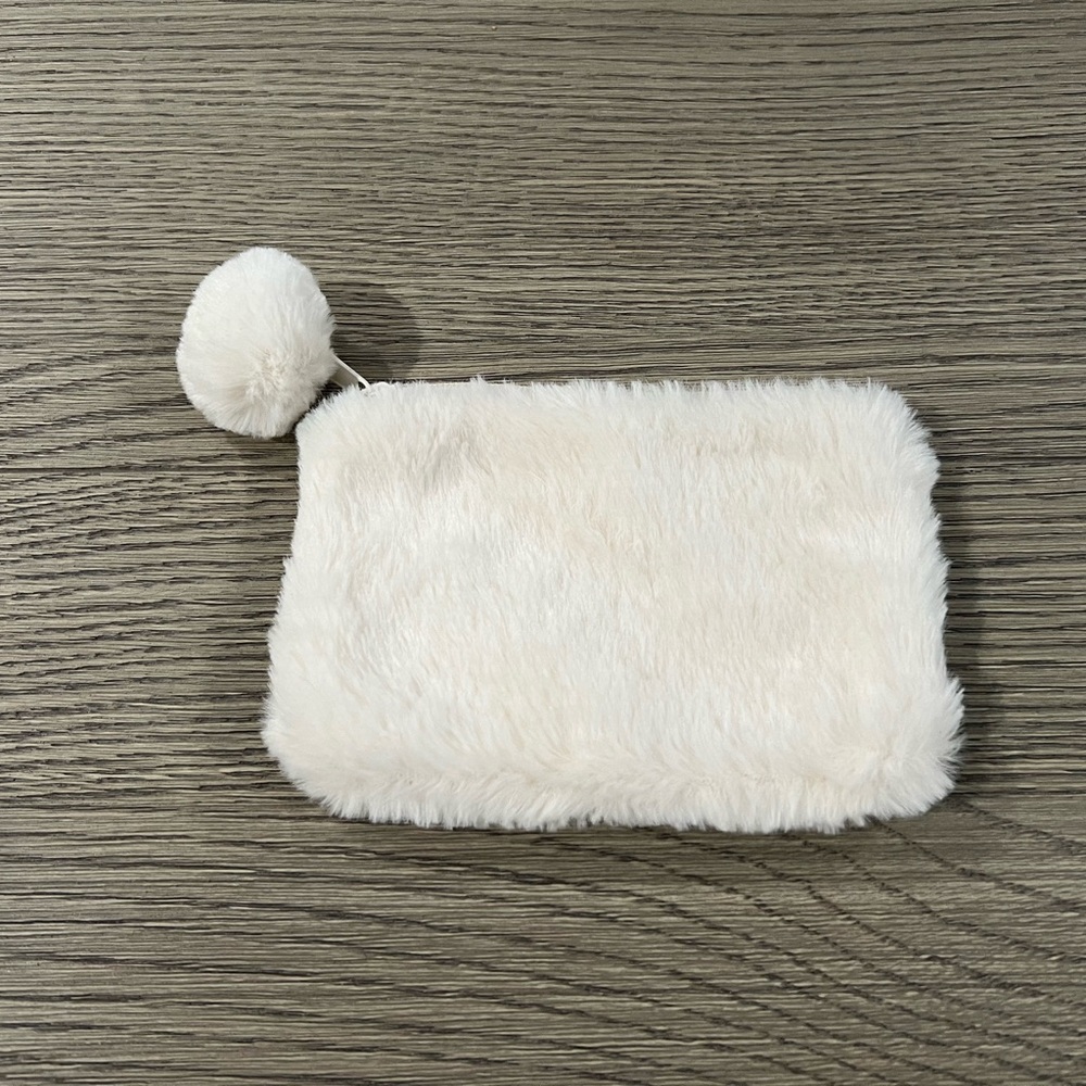 Faux Fur Zippered Pouch